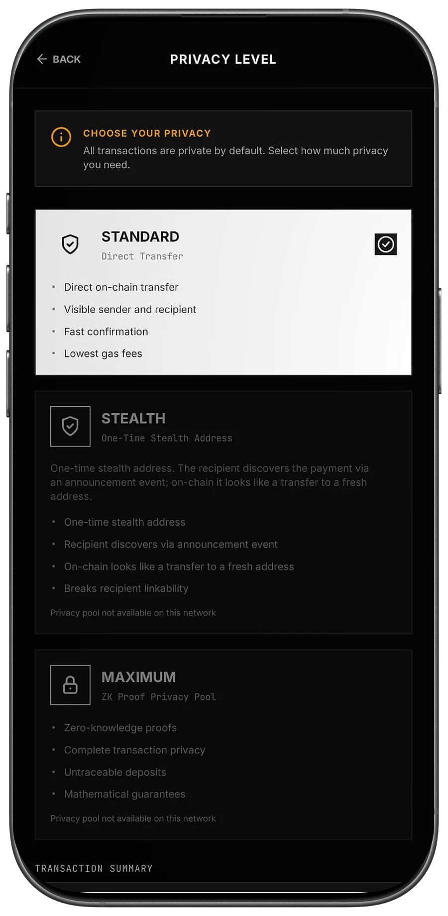 Veilpay multi-chain crypto wallet with privacy features